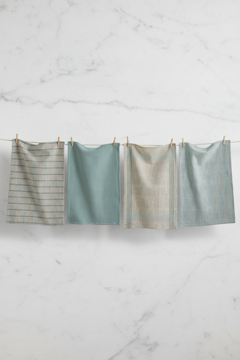 Canyon Woven Dishtowel Set of 4 Light Blue