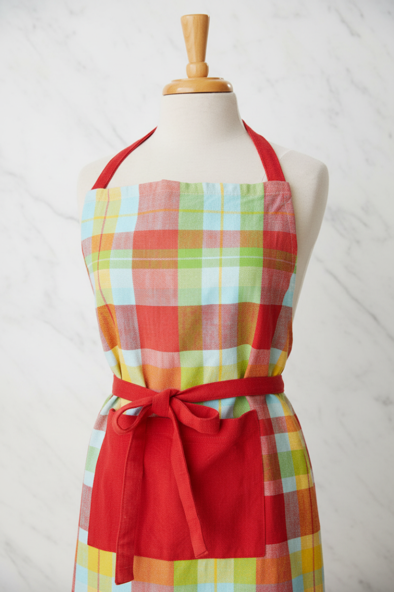 Fresh Pick Plaid Oven Apron
