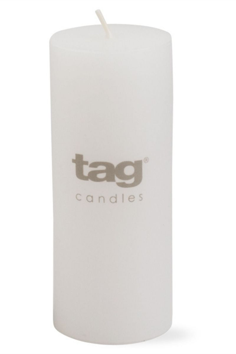 Tag Chapel Pillar Candle 2" x 5" White