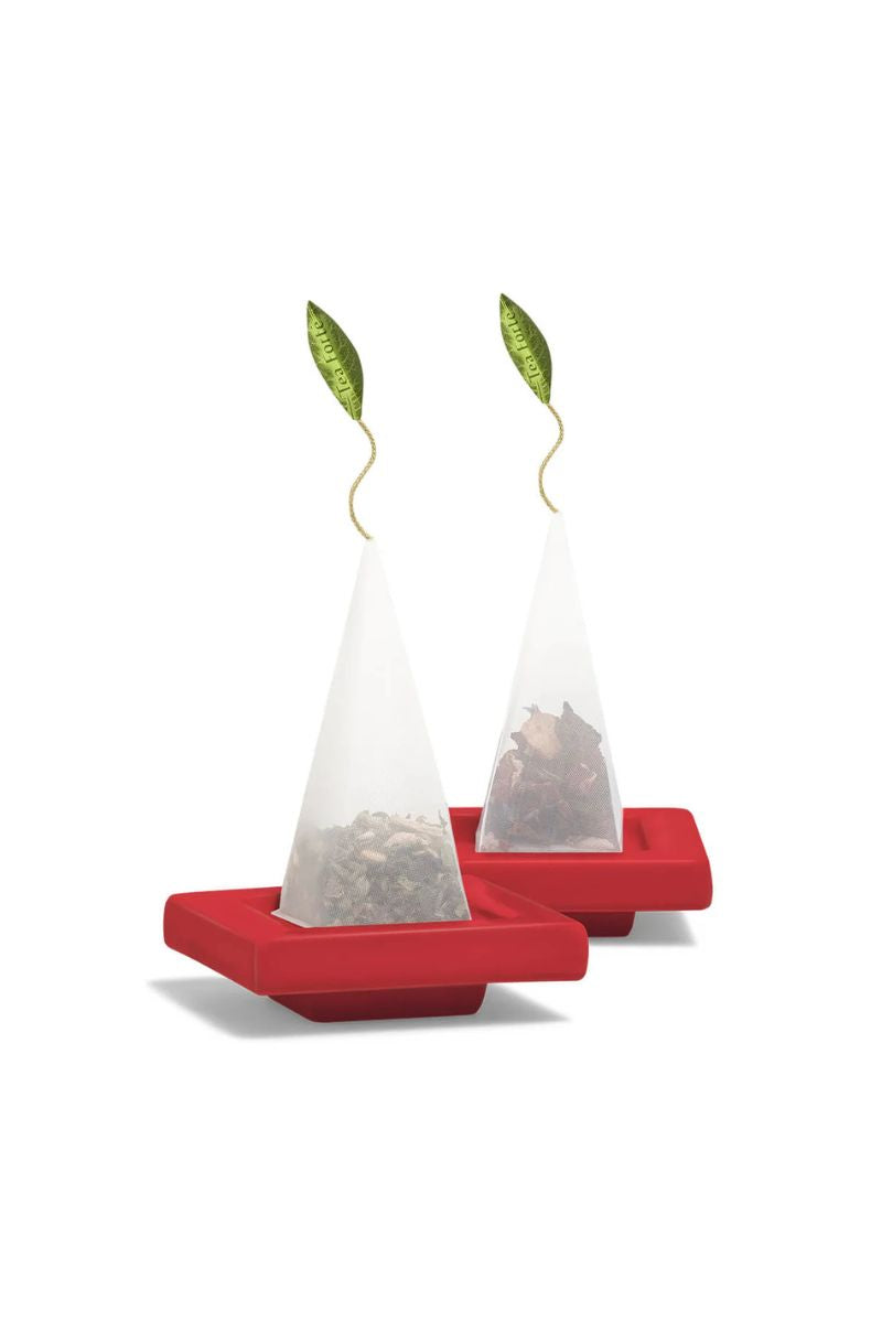 Tea Forte Tea Trays Ruby Red Set of Two