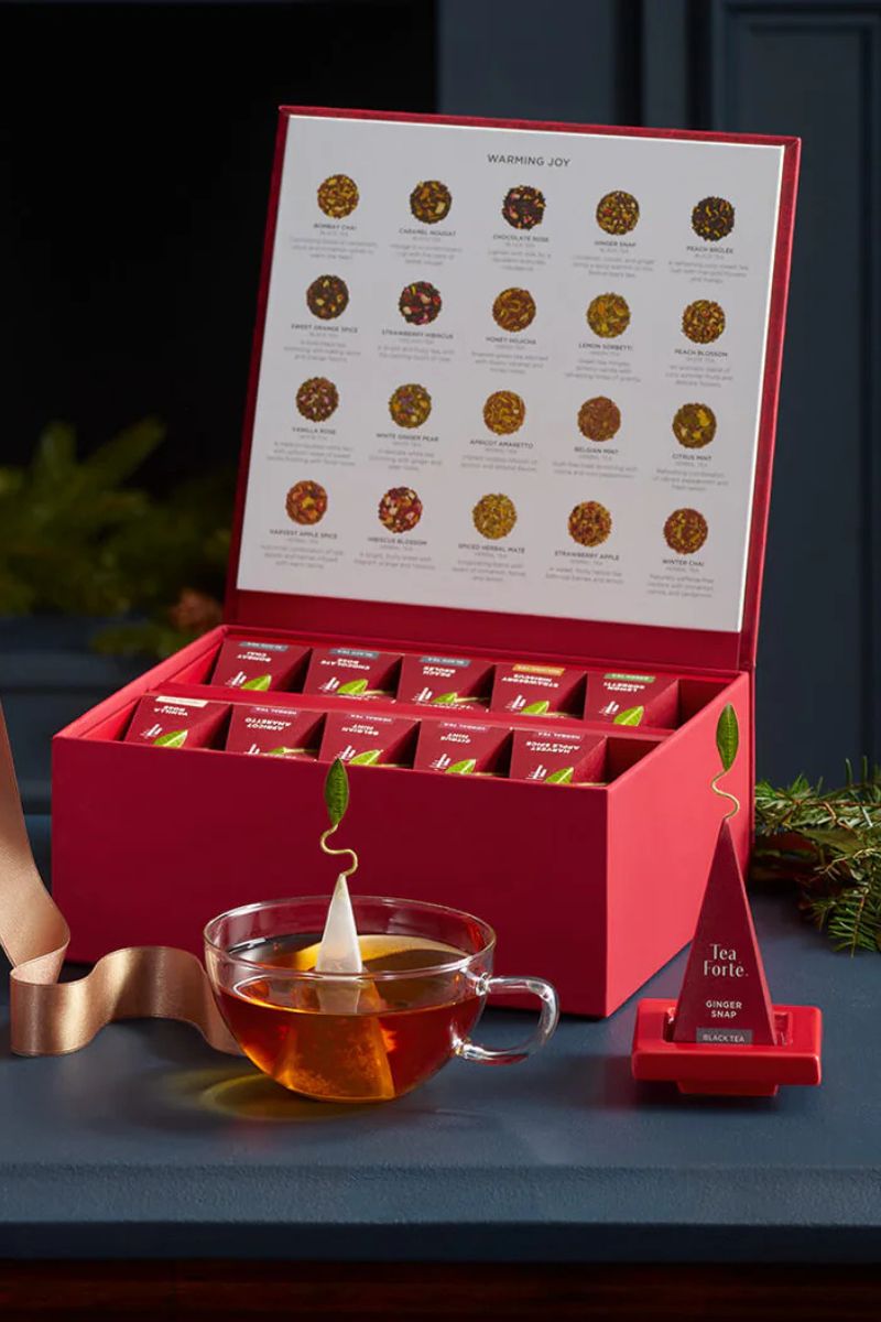 Tea Forte Warming Joy Tea Chest With 40 Infusers