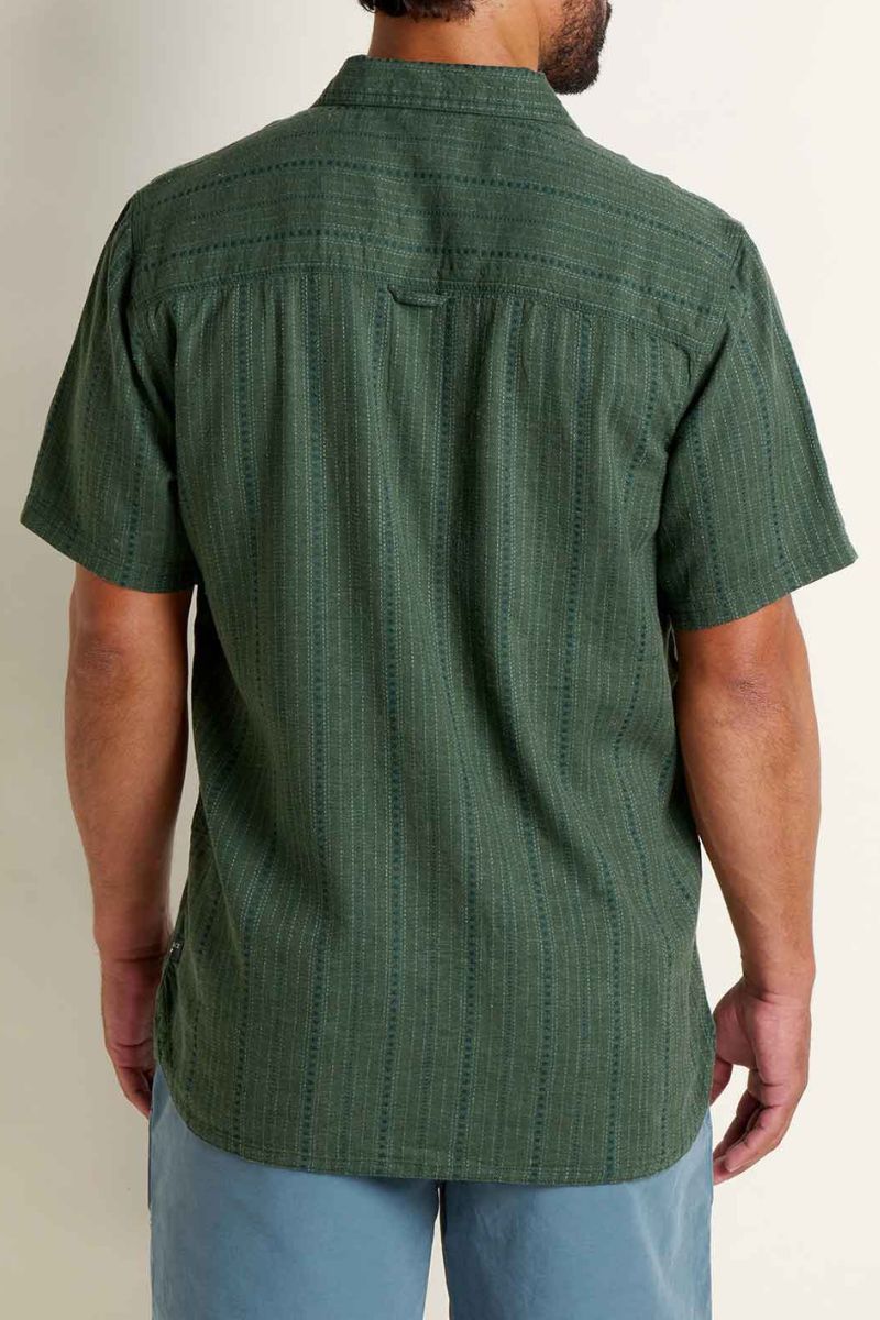 Toad & Co. Mens Taj Hemp Shirt L Cilantro Dobby