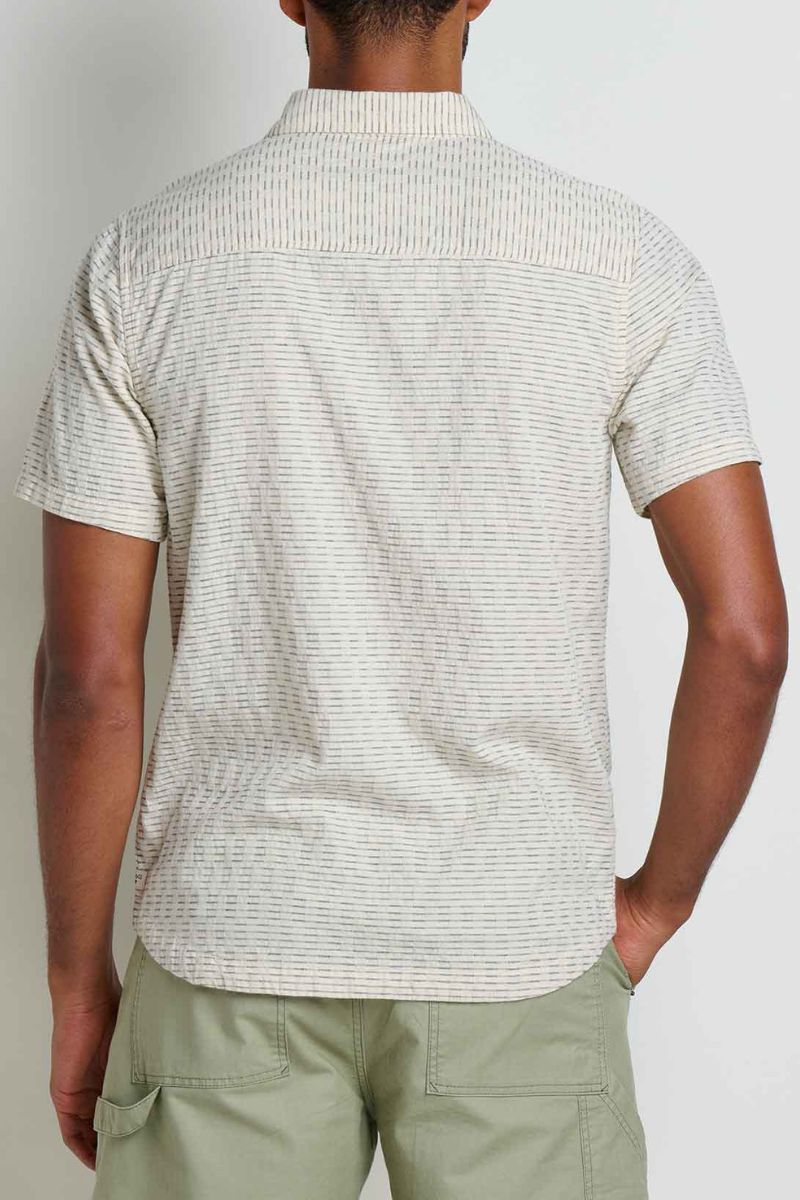 Toad & Co Men's Harris Short Sleeve Shirt Large Salt