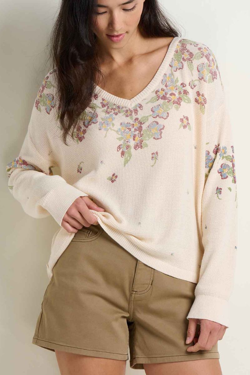 Toad & Co. Women's Bianca Patterned Pullover M Salt Print