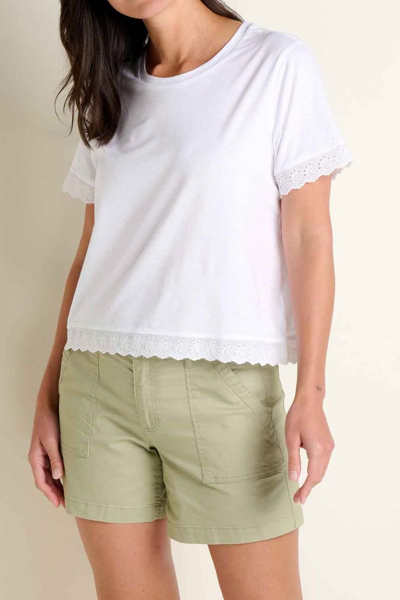 Toad & Co. Women's Clara Tee S True White