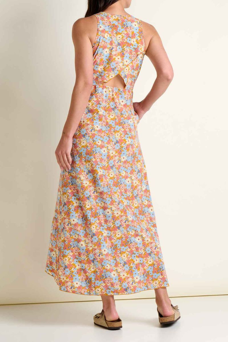 Toad & Co. Women's Sunkissed Maxi Dress L Sunset Print