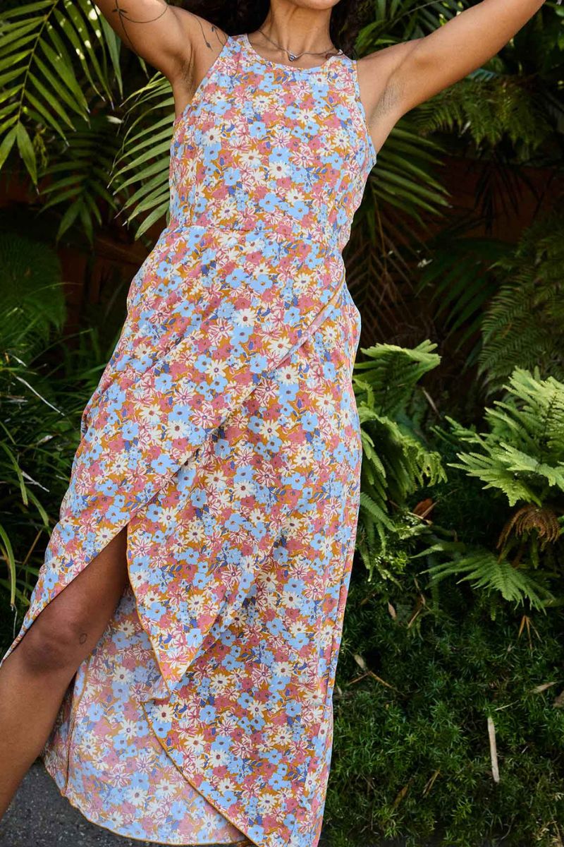 Toad & Co. Women's Sunkissed Maxi Dress XL Sunset Print