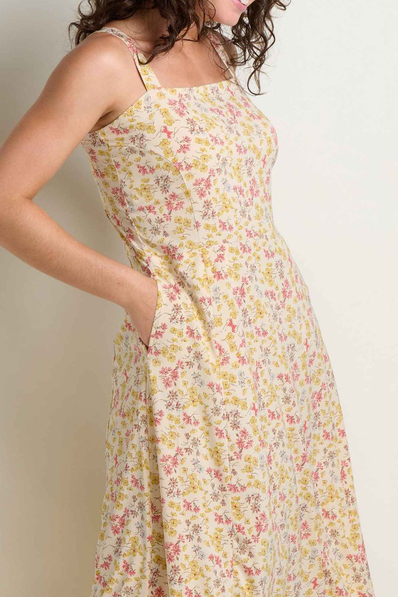 Toad & Co. Women's Sunkissed Tank Midi Dress M Barley Print