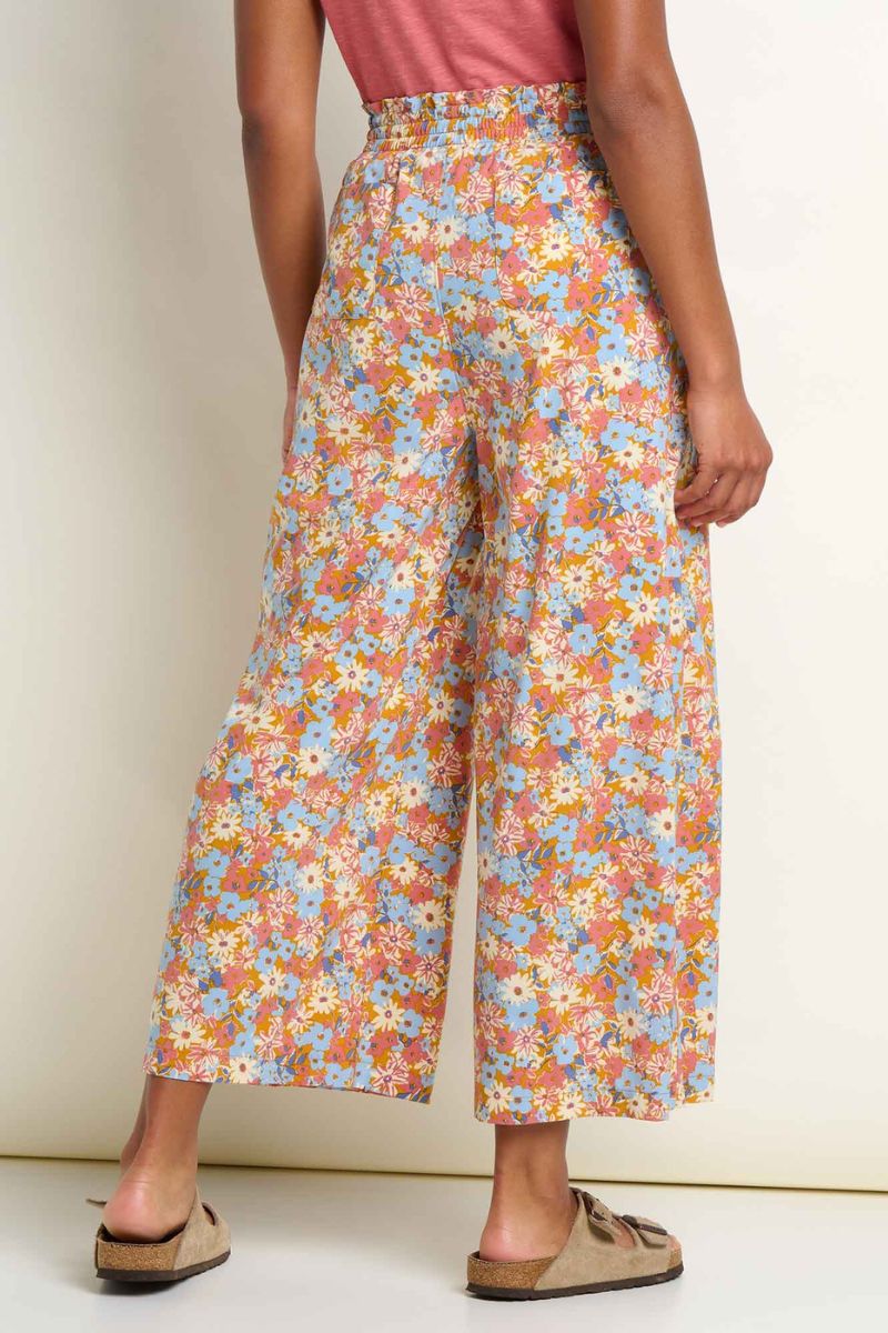 Toad & Co. Women's Sunkissed Wide Leg Crop Pant XL Sunset Print