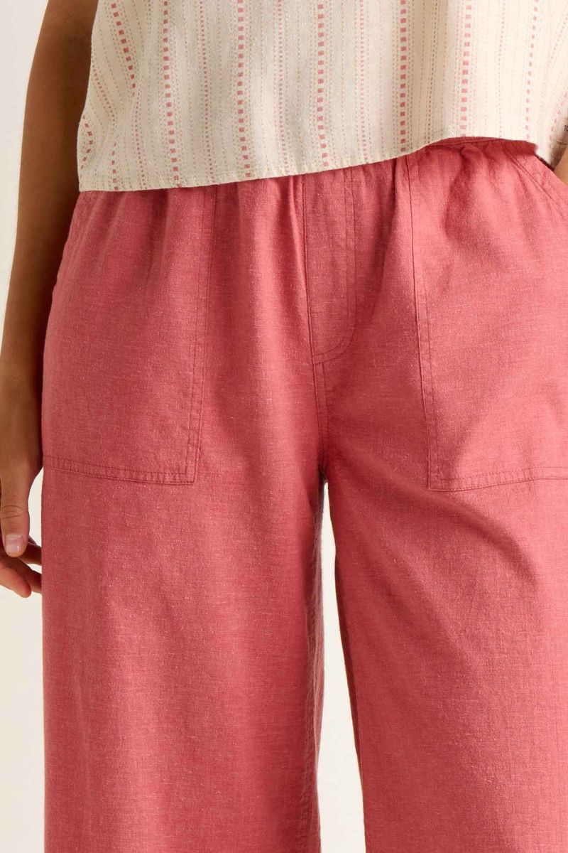 Toad & Co. Womens Taj Hemp Wide Leg Pant XS Dusty Cedar