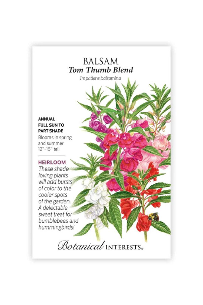 Botanical Interests Tom Thumb Blend Balsam Seeds
