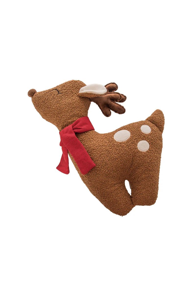 Fabric Reindeer Shaped Pillow