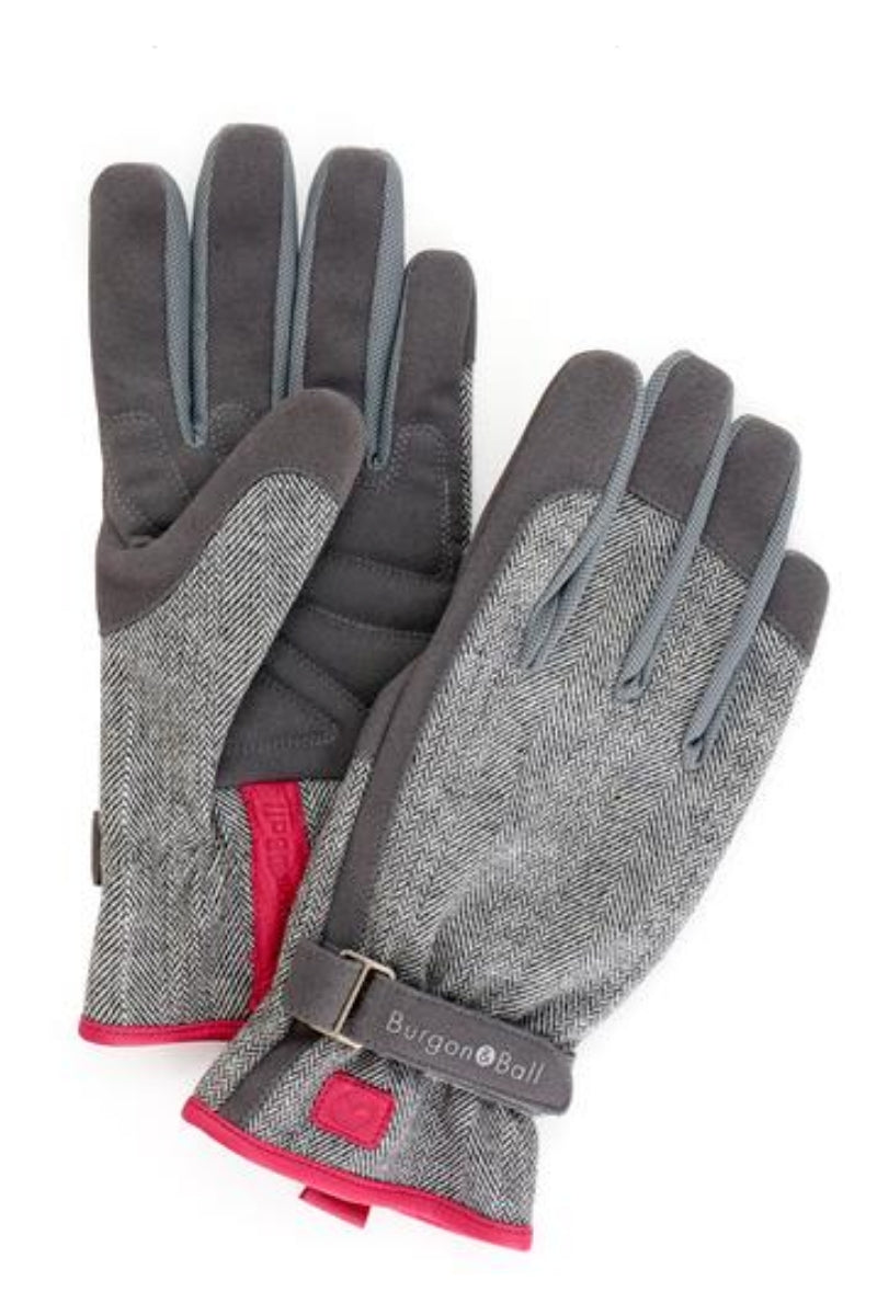 Burgon & Ball Tweed Grey Gloves Medium/Large