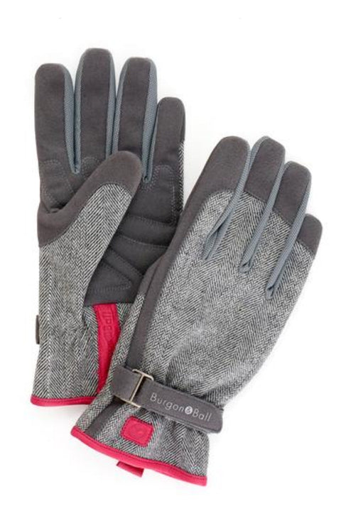 Burgon & Ball Gloves Tweed Grey Medium/Large