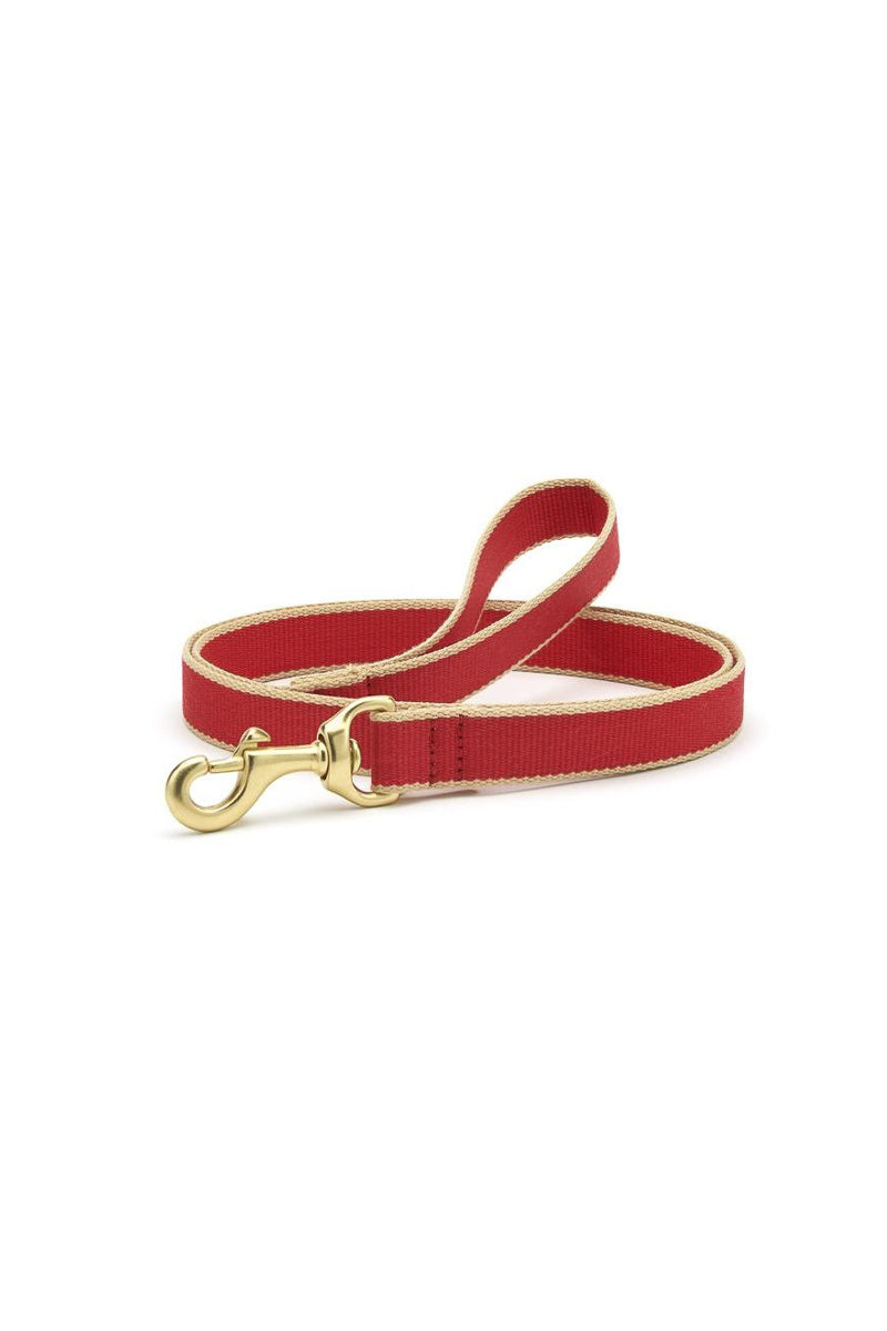 Up Country Bamboo Dog Lead 5' Narrow Red & Tan