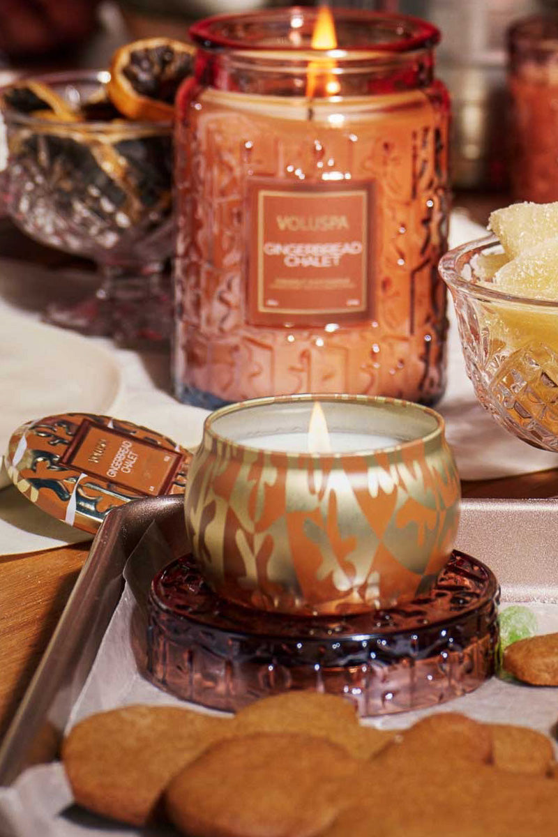 Voluspa Gingerbread Chalet Mini Tin Candle