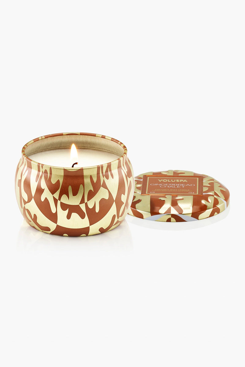 Voluspa Gingerbread Chalet Mini Tin Candle