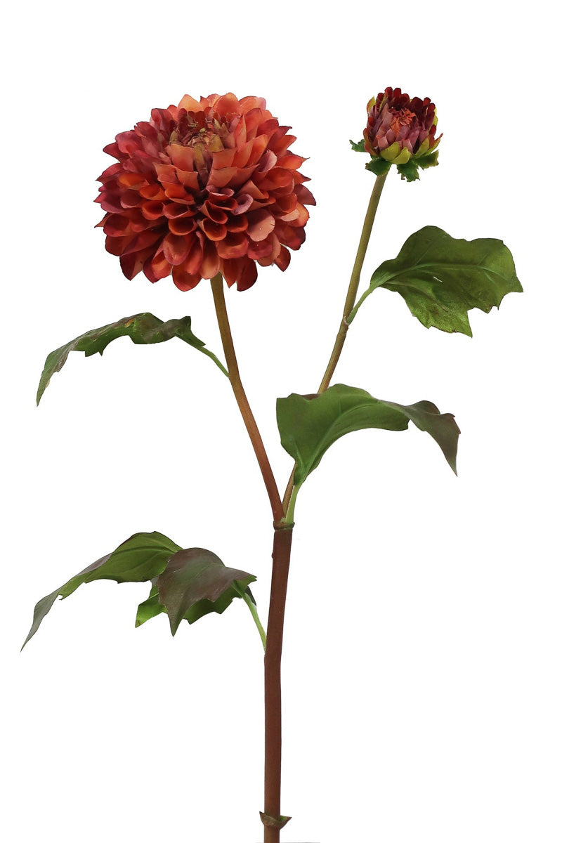 Faux Dahlia 20" Orange