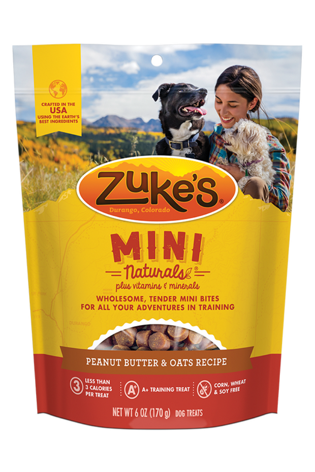 Zuke's Mini Naturals Treat Peanut Butter & Oats Recipe 6 oz
